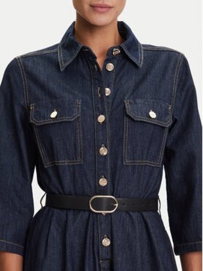 Liu Jo Sukienka jeansowa UF5148 D0268 Granatowy Regular Fit