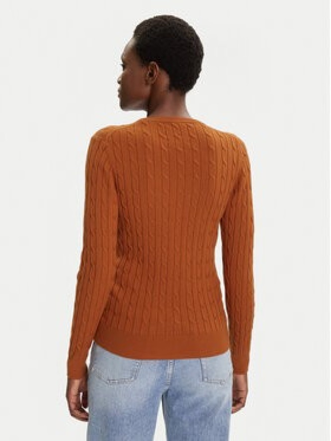 Gant Sweter 4800100 Brązowy Slim Fit