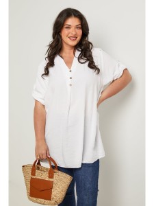 Curvy Lady Tunika w kolorze białym rozmiar: 48/50