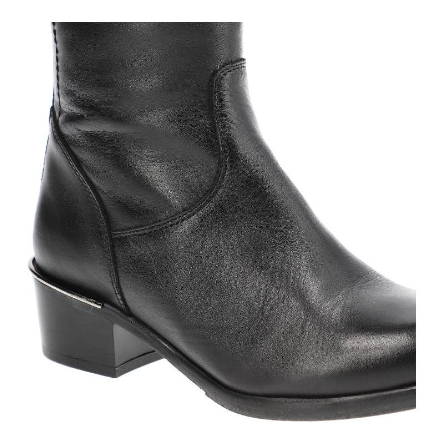 Czarne Kozaki Carinii Ocieplane Buty Damskie