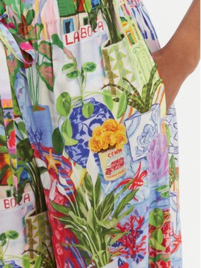 Seafolly Spodnie materiałowe La Boca 55599-PA Kolorowy Wide Leg