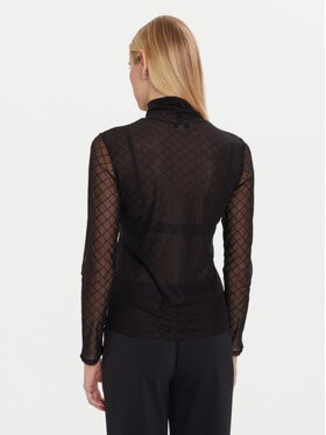 Morgan Bluzka 252-TMESH Czarny Slim Fit