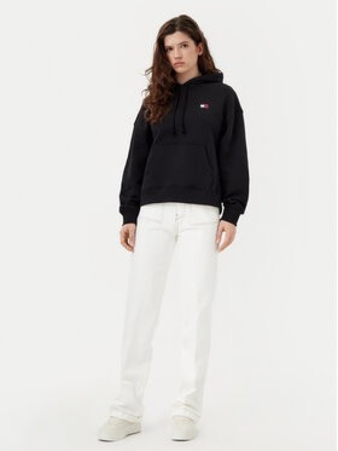 Tommy Jeans Bluza Badge DW0DW19414 Czarny Boxy Fit