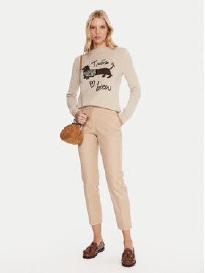 Weekend Max Mara Spodnie materiałowe Vite 2415131031 Beżowy Regular Fit