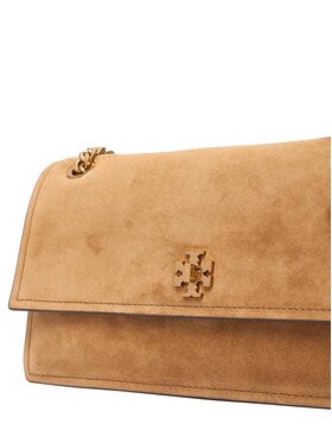 Tory Burch Torebka Kira Turnlock Suede Shoulder Bag 178857 Brązowy