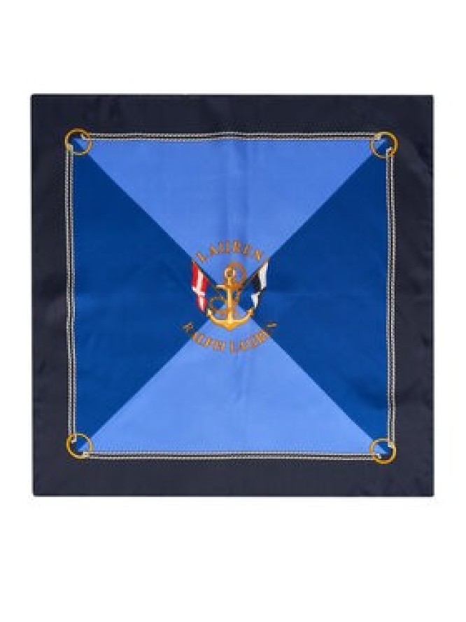 LAUREN RALPH LAUREN Chusta jedwabna Colour-Blocked Anchor-Crest 454P09785003 Niebieski