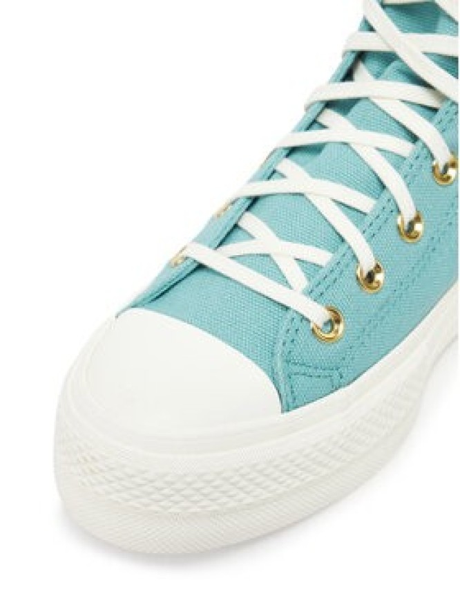 Converse Trampki Chuck Taylor All Star Lift Platform Gold A11495C Turkusowy