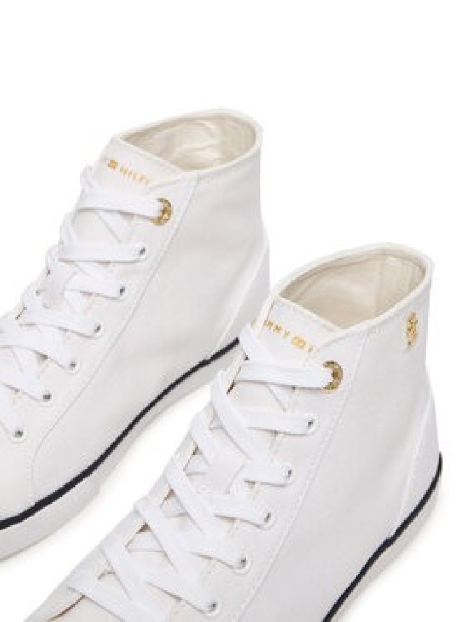 Tommy Hilfiger Trampki Th Chic Low Profile Mid Cut FW0FW09356 Biały
