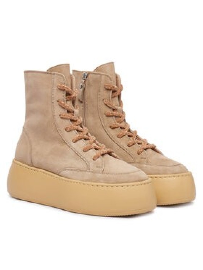 AGL Trzewiki Vibe Lowboot D946512PJV Beżowy