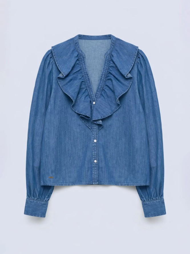 Koszula damska jeansowa niebieska Irina 392