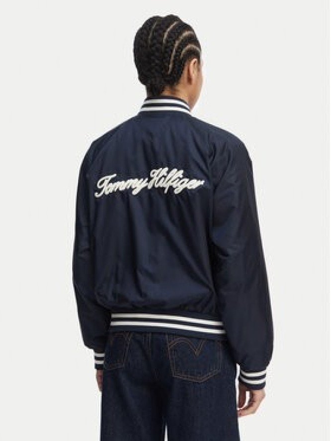 Tommy Hilfiger Kurtka bomber Logo Appliqué WW0WW48618 Granatowy Regular Fit
