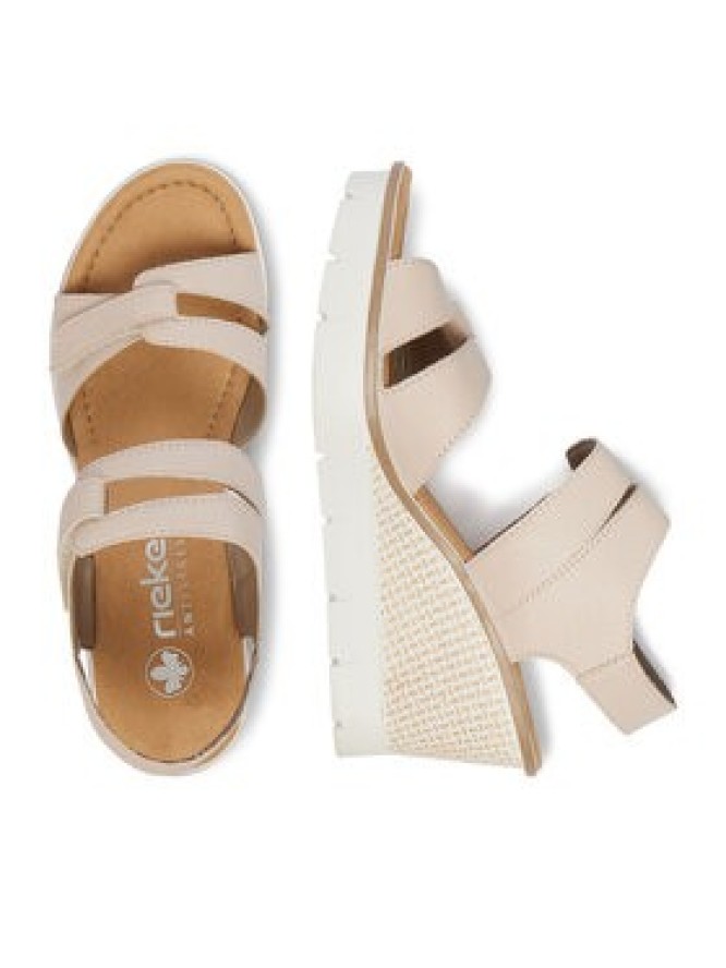 Rieker Sandały 68556-31 Beżowy