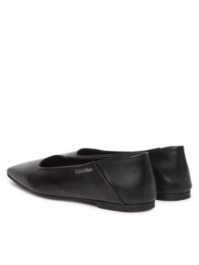 Calvin Klein Baleriny Flat Ballerina - Lth HW0HW02463 Czarny