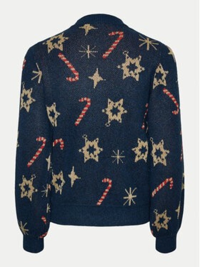 Pieces Sweter Sugar 17152789 Granatowy Regular Fit