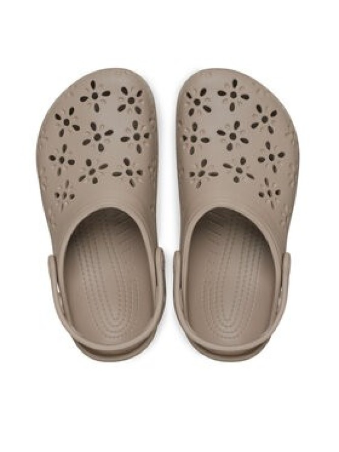 Crocs Klapki Classic Floral Cut Out Clog 210927 Brązowy
