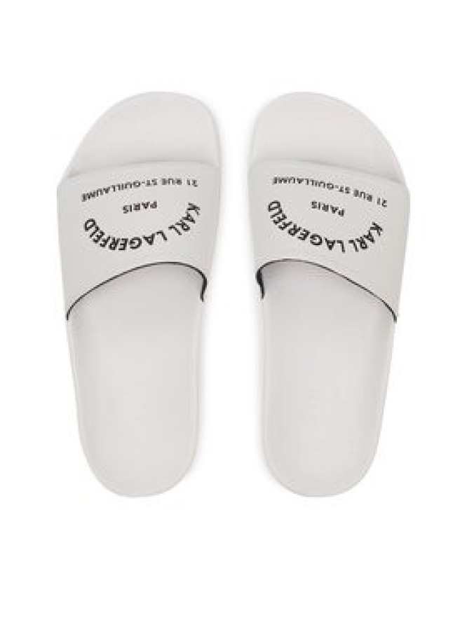 KARL LAGERFELD Klapki Kondo 2.0 KL80908A Biały