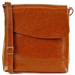 Torebka skórzana listonoszka DAN-A T250 camel