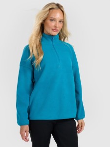 4F Polar ze stójką oversize damski - turkusowy L