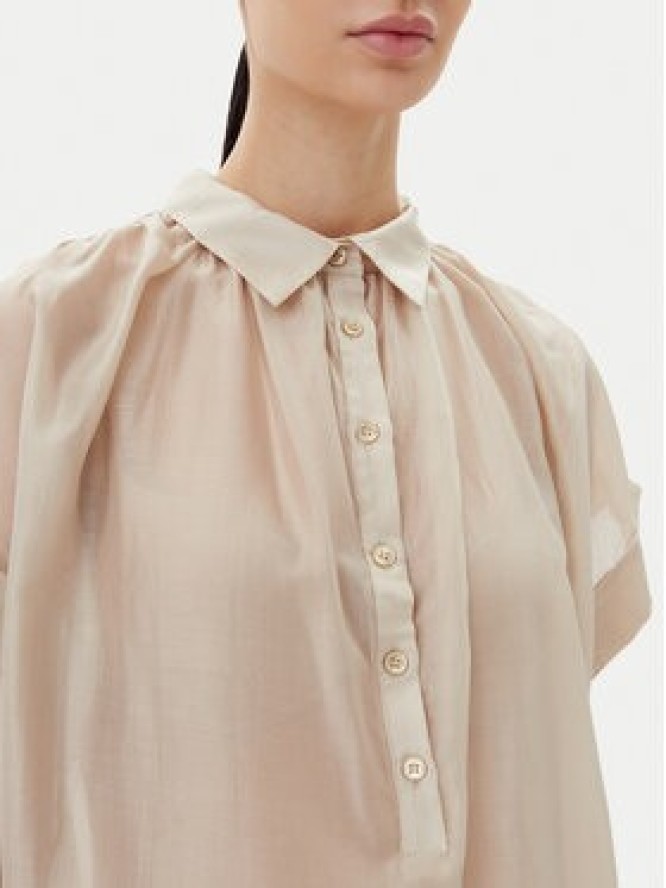 ViCOLO Bluzka TD0342 Beżowy Relaxed Fit