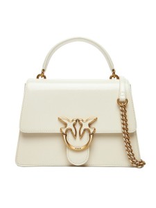 PINKO Torebka Love One Top Handle Classic Light PE 25 PLTT 100066 A1UV Biały