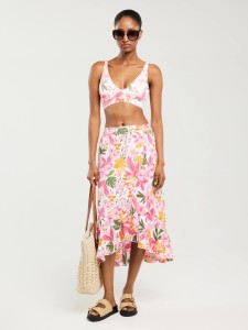 Góra od kostiumu kąpielowego z motywem kwiatowym Morra 000