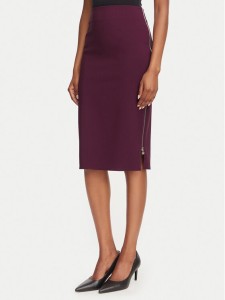 Rinascimento Spódnica ołówkowa CFC0130146003 Bordowy Slim Fit