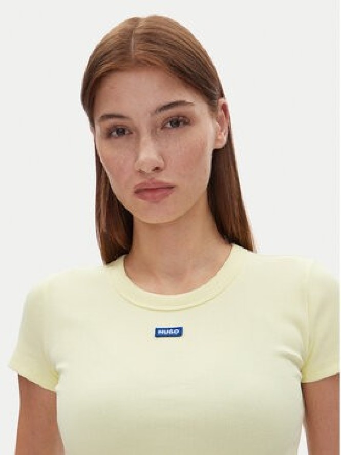 HUGO T-Shirt Easy Tee_B 50523924 Żółty Slim Fit