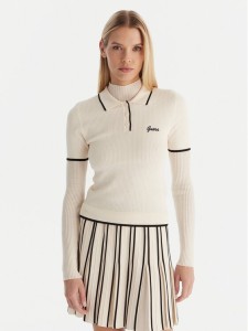 Guess Polo Polo sweater Beżowy Slim Fit