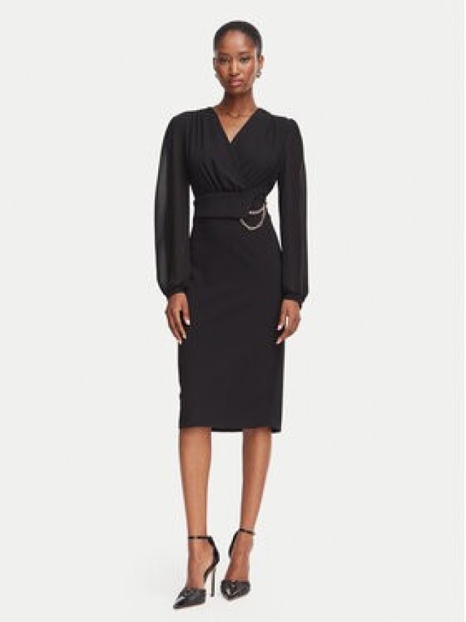 Rinascimento Sukienka koktajlowa CFC0130446003 Czarny Slim Fit