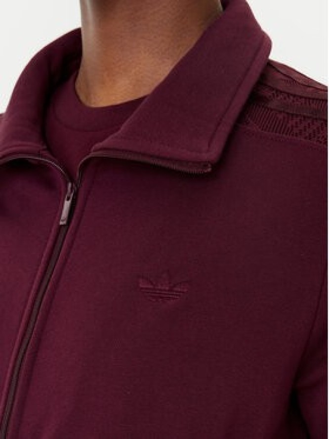 adidas Bluza Firebird Lace KC6451 Bordowy Slim Fit