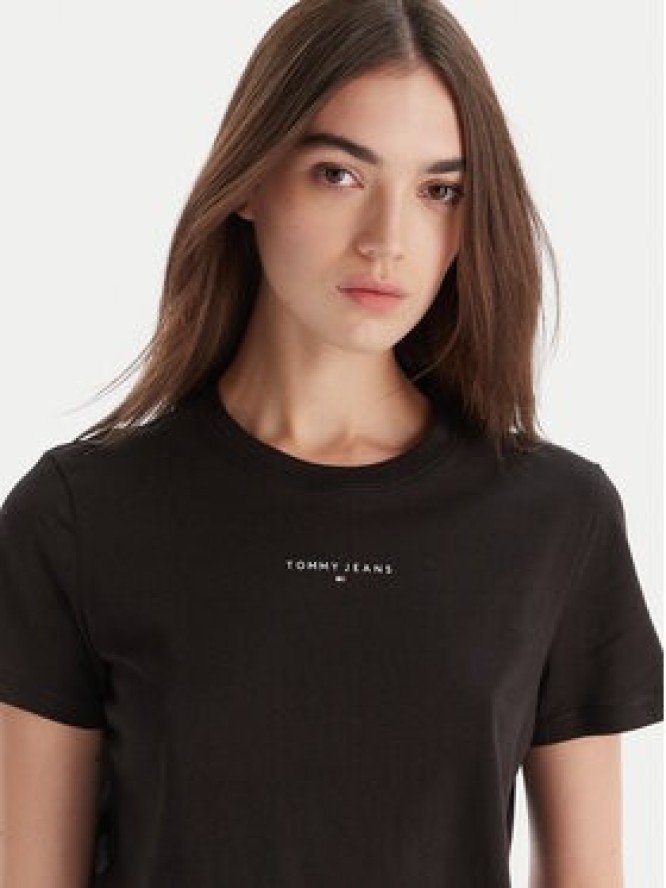 Tommy Jeans T-Shirt Linear DW0DW21964 Czarny Regular Fit