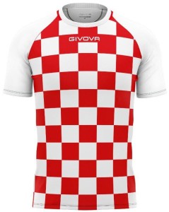 Koszulka sportowa Givova Dama biało-czerwona