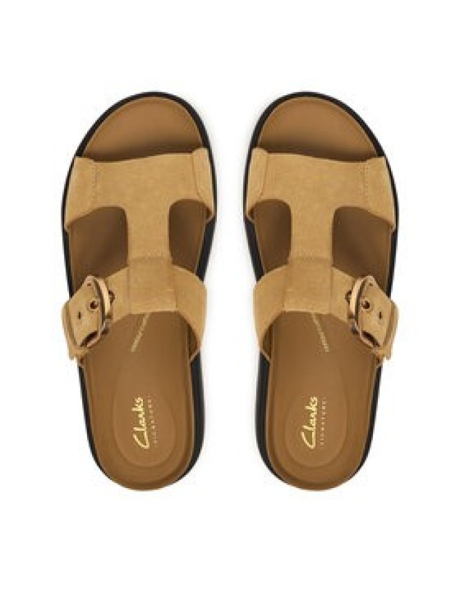 Clarks Klapki Aristella West 26185811 Brązowy