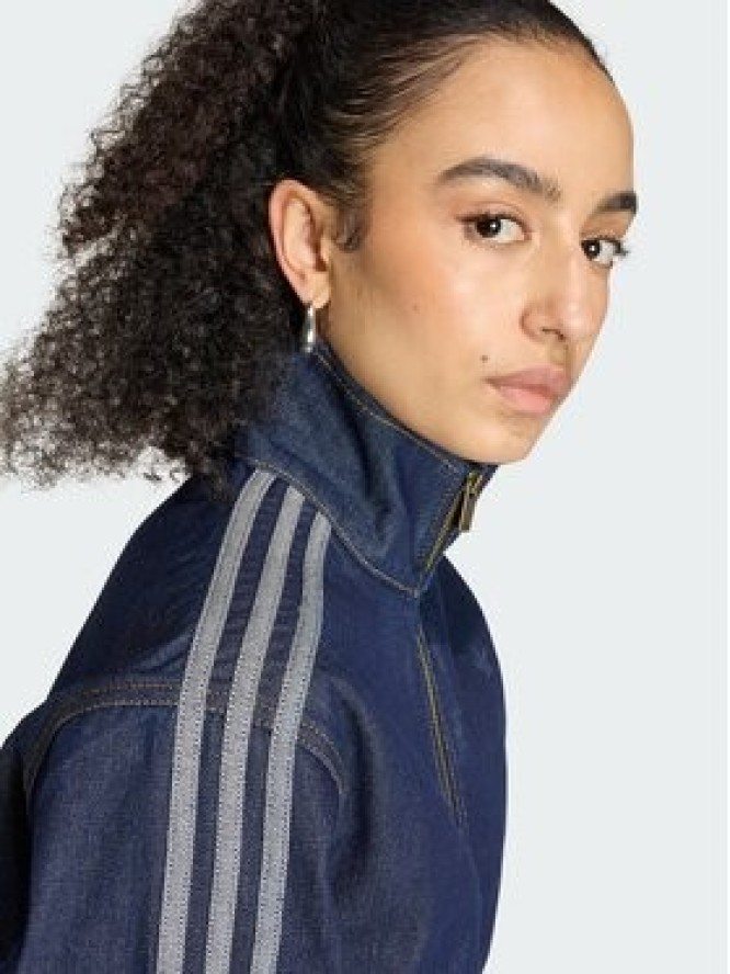 adidas Kurtka jeansowa Firebird KQ6491 Granatowy Slim Fit