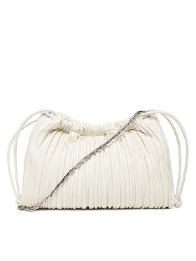 Calvin Klein Torebka Drawstring Plisse Crossbody LV04F3076G Biały