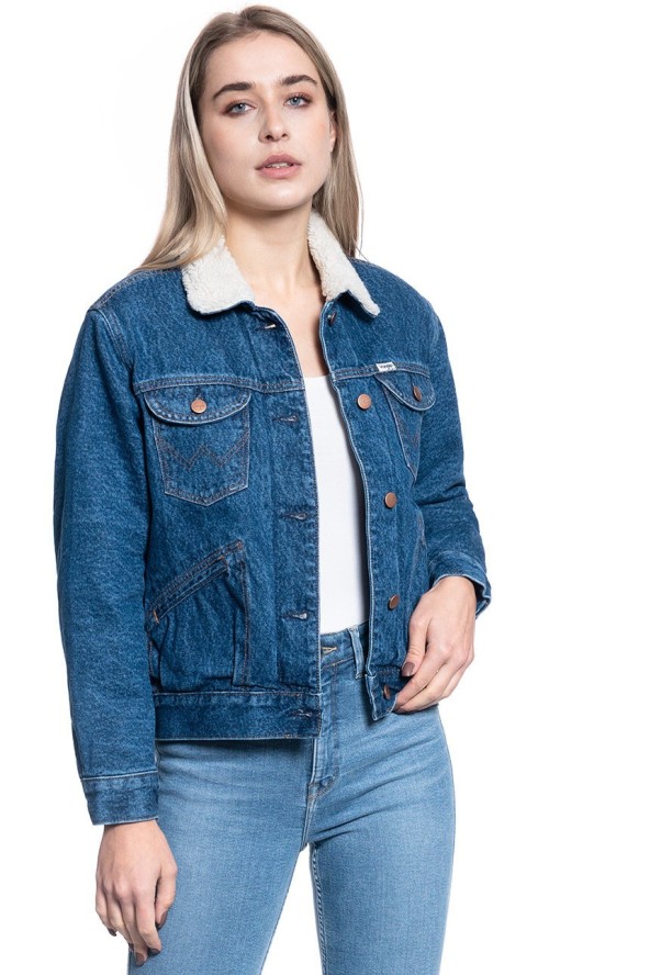 KURTKA DAMSKA WRANGLER SHERPA FRIENDS JACKE PEBBLE SAND W432MCX2A 112128837