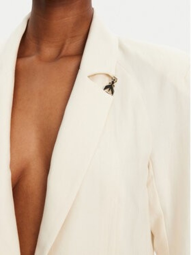 Patrizia Pepe Marynarka 2S1524 A052 B823 Écru Regular Fit