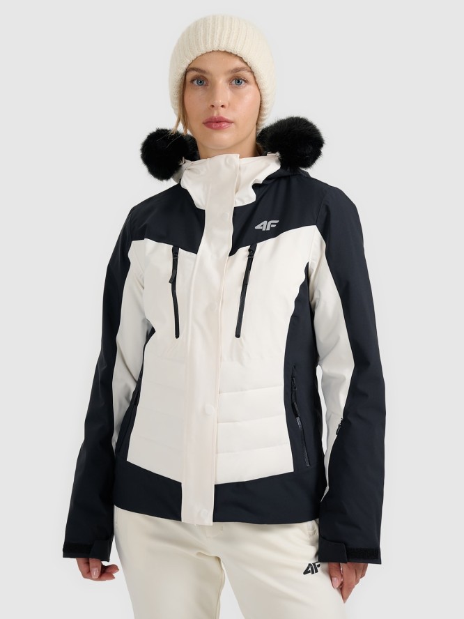 4F Kurtka narciarska membrana 10000 damska - biała XXL