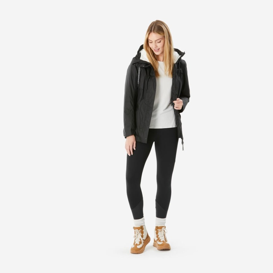 Kurtka turystyczna damska Quechua NH500 wodoodporna -10°C