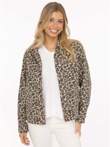 Zwillingsherz Kurtka dżinsowa "Leo" w kolorze jasnobrązowo-kremowym rozmiar: XXL