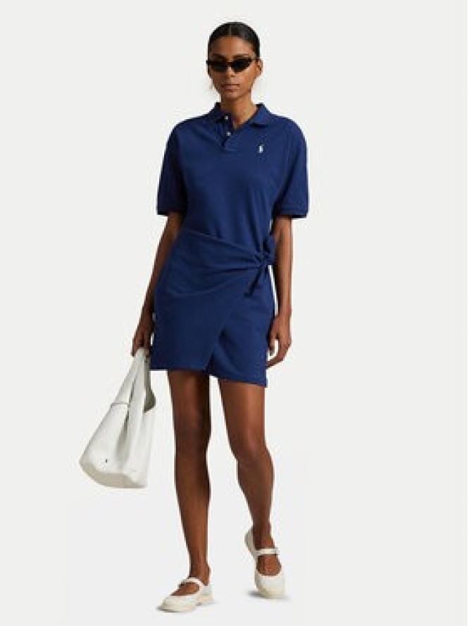 Polo Ralph Lauren Sukienka codzienna 211A88516001 Granatowy Straight Fit