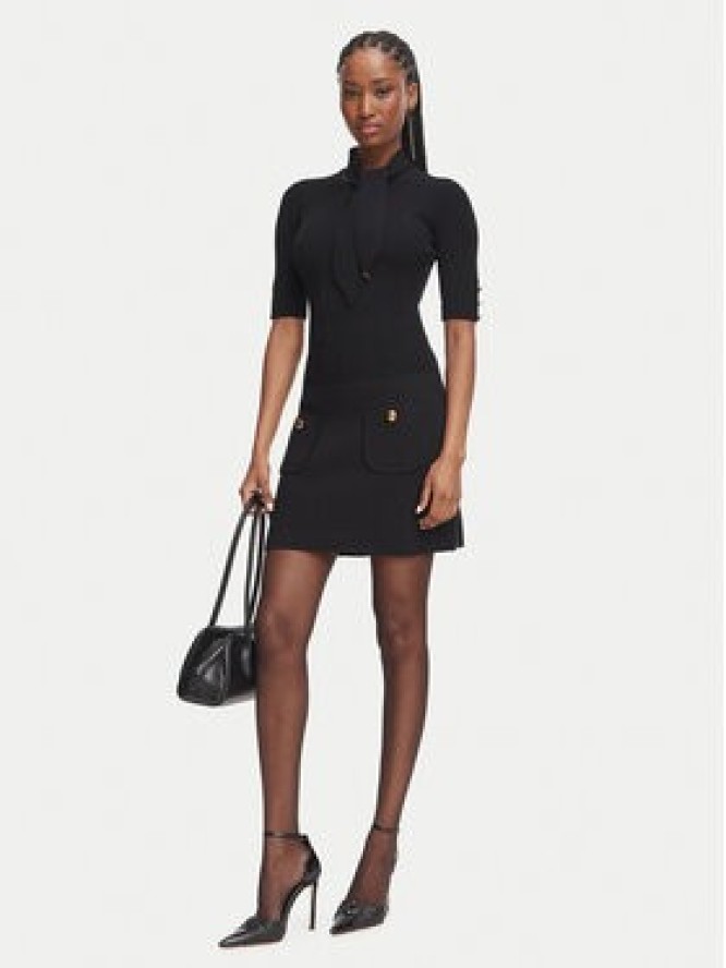 Elisabetta Franchi Sukienka koktajlowa AM-04S-66E2-V450 Czarny Slim Fit