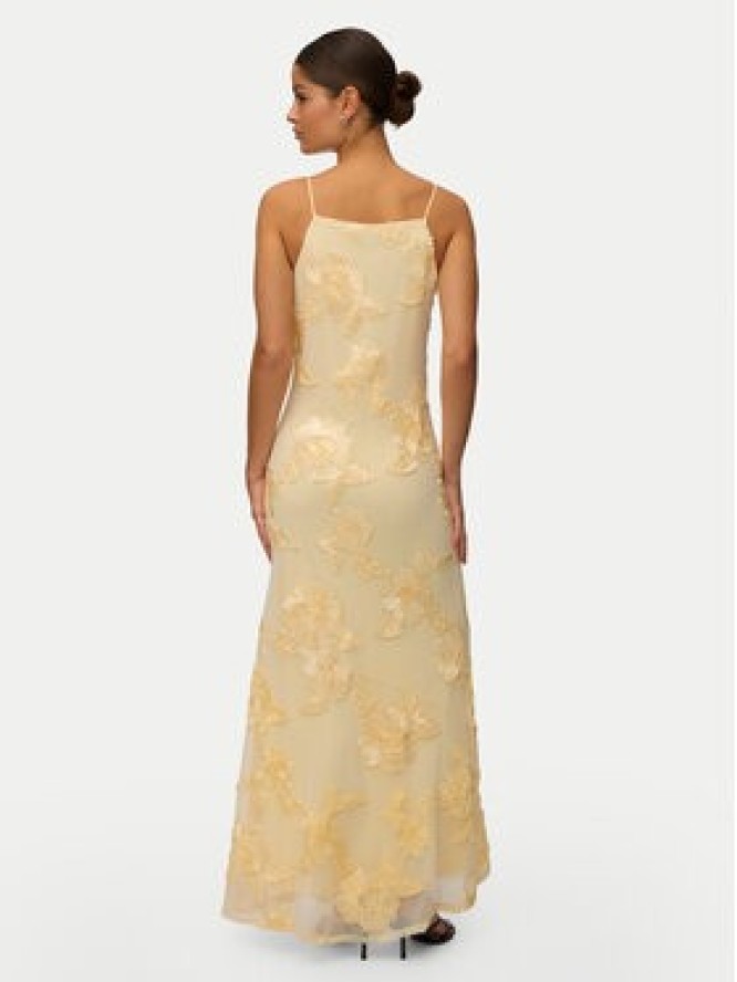 Vero Moda Sukienka wieczorowa Quinn 10348532 Żółty Regular Fit