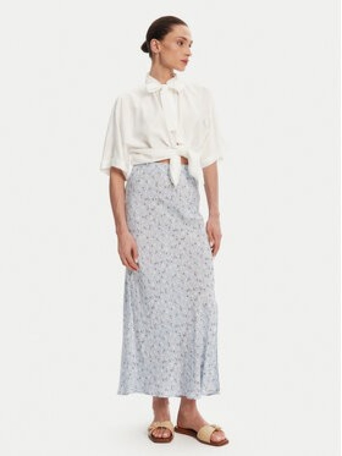 Pieces Spódnica midi Nya 17147811 Błękitny Regular Fit