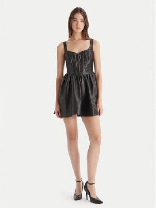 Bardot Sukienka z imitacji skóry Savoy 60114DB Czarny Regular Fit