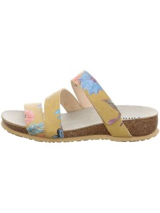 Think! Skórzane klapki w kolorze beżowym rozmiar: 37