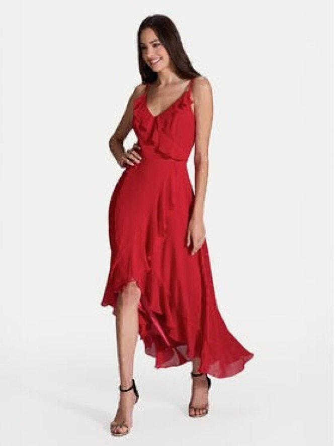 Swing Sukienka koktajlowa 5AI16200 Czerwony Regular Fit