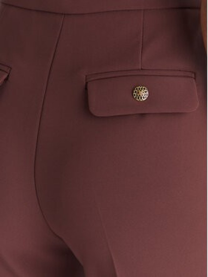 Elisabetta Franchi Spodnie materiałowe PA-141-57E2-V420 Bordowy Regular Fit