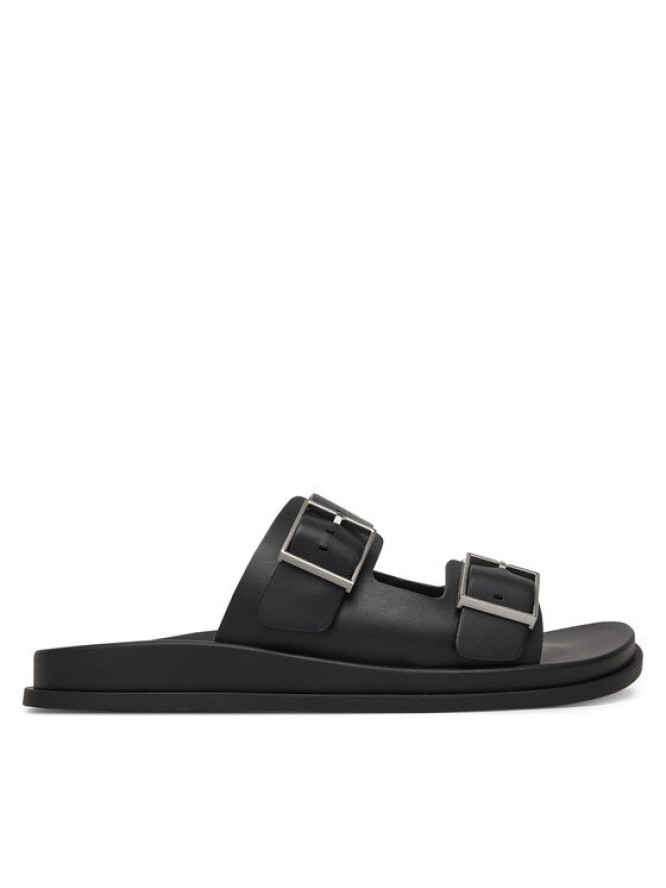 Calvin Klein Klapki City Sandal Buckle Lth HW0HW02885 Czarny