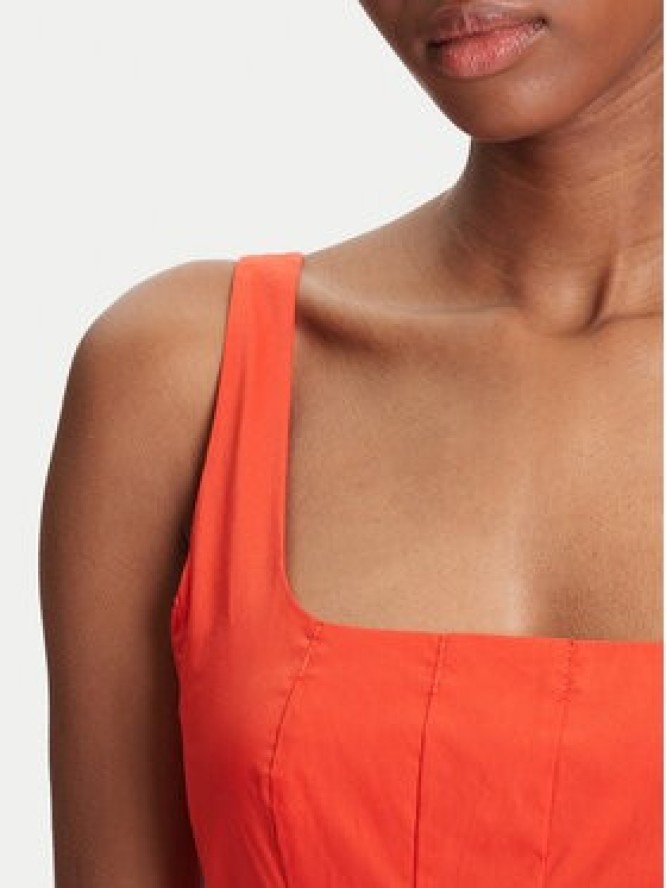 STAUD Sukienka codzienna Mini Wells R25S2249PO Pomarańczowy Slim Fit